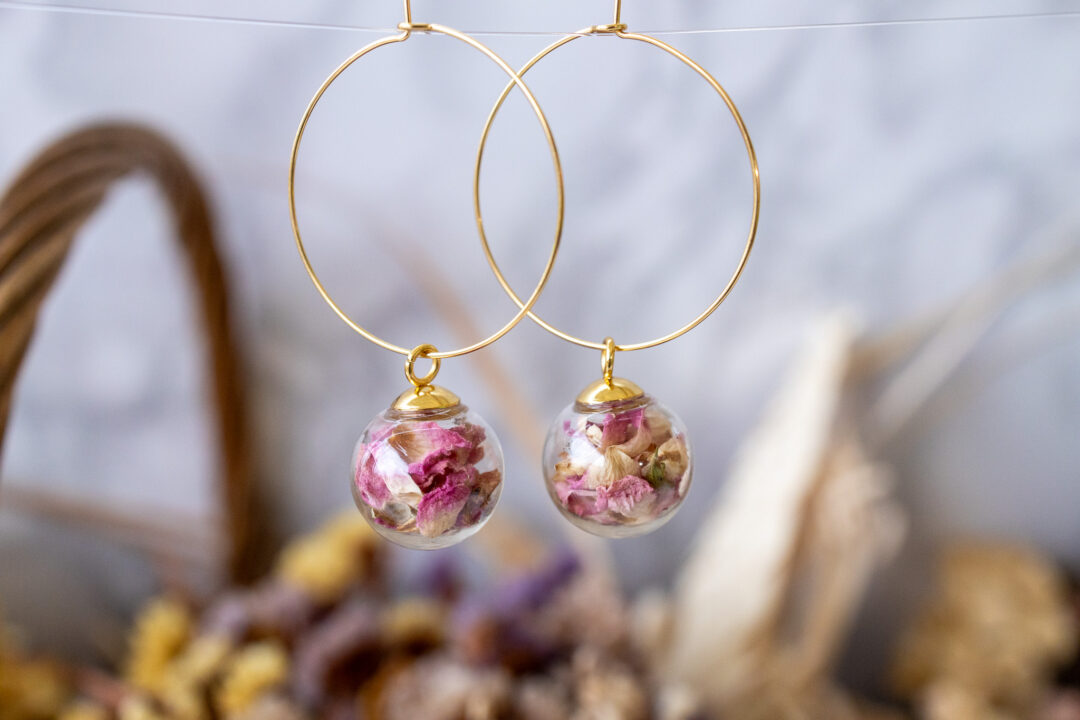 Orecchini ampolla  Rosa Canina " la dolcezza" - immagine 2